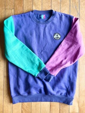 East Coast Lifestyle 100% Cotton Color‑Block Anchor Crewneck Size 2XL